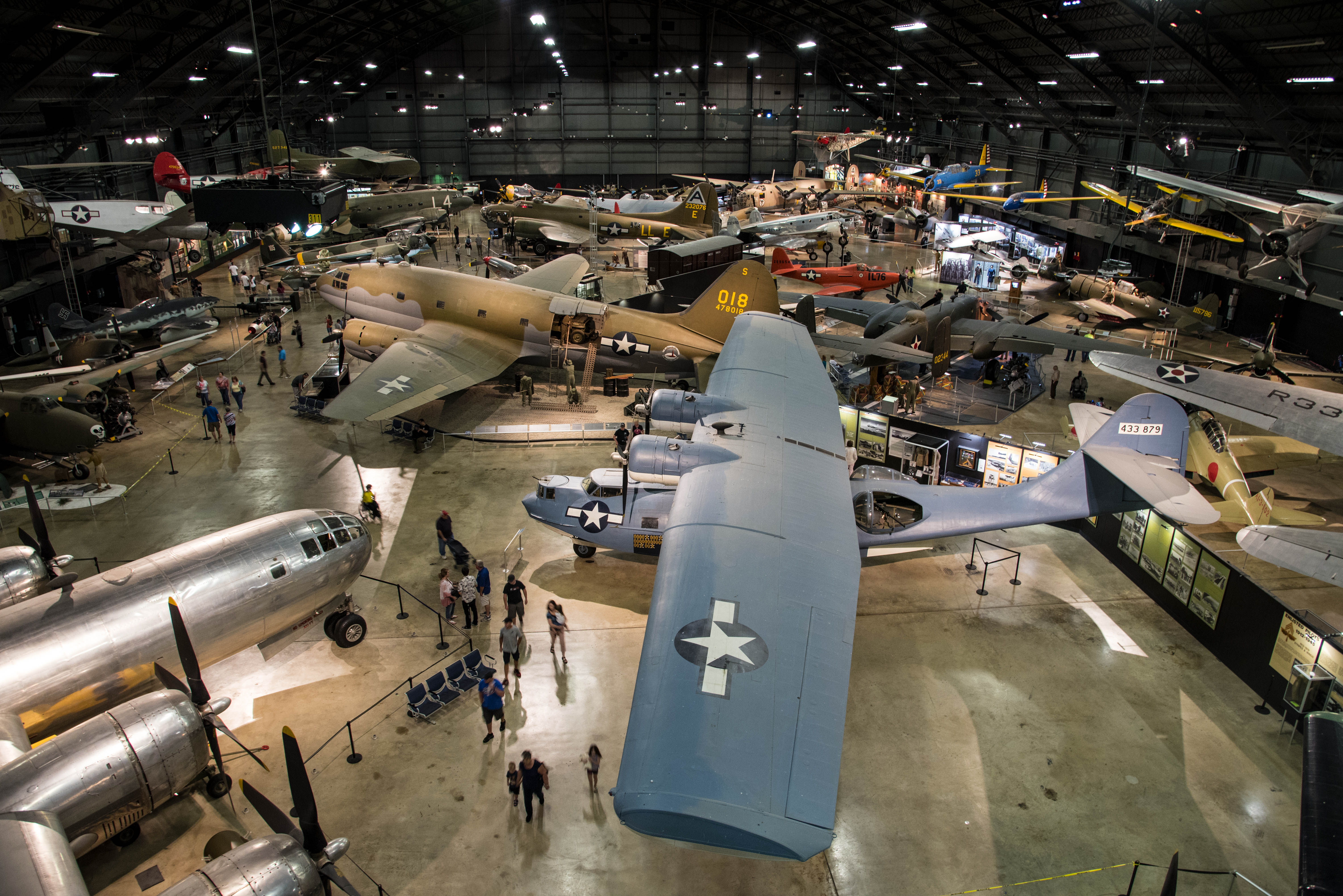 Aircraft in the World War II Gallery at the National Museum of the U.S. Air Force